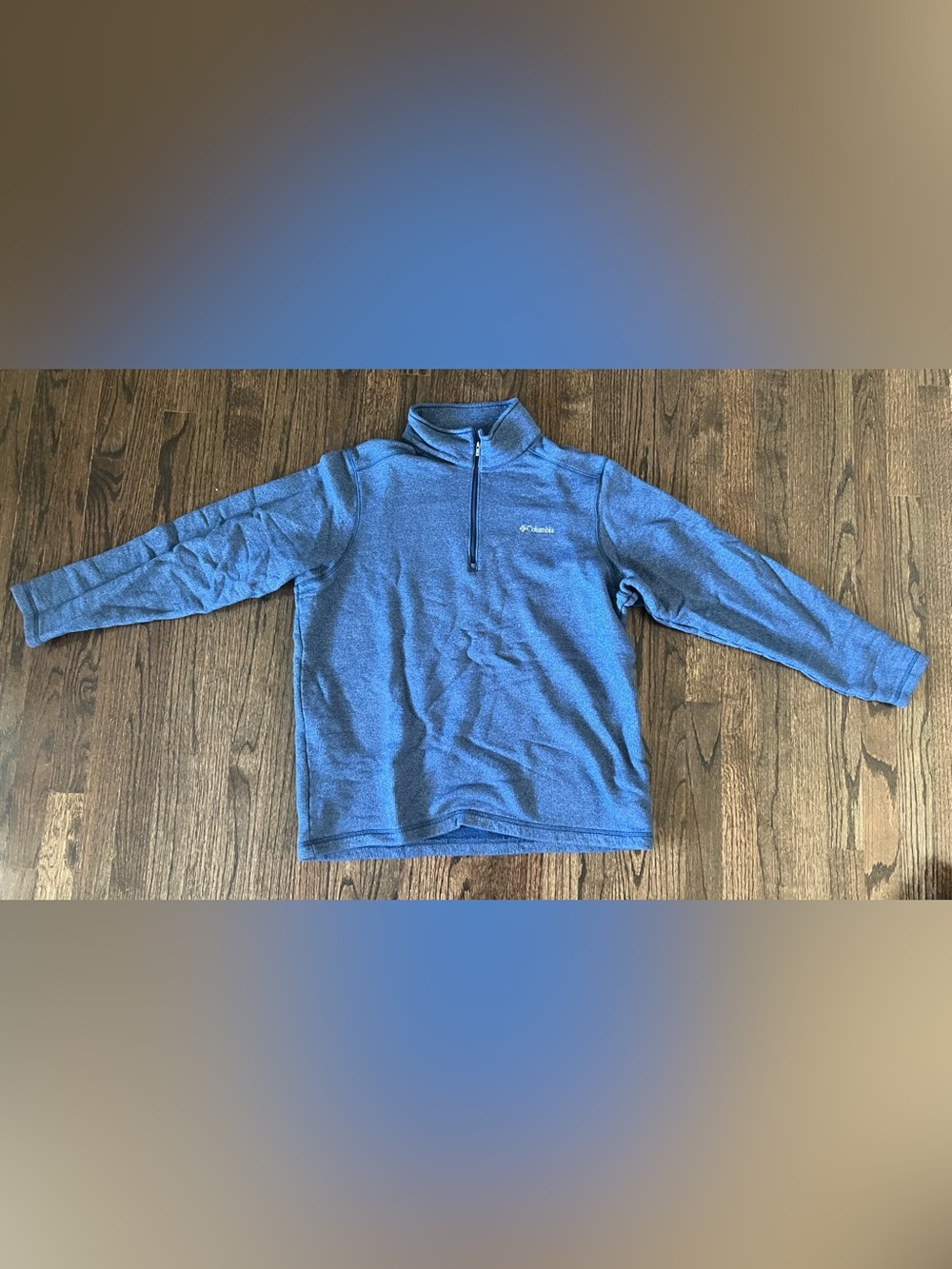Columbia Kids Heathered Blue Half-Zip Sweatshirt